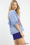 Umgee Embroidered Floral V-Neck Blouse