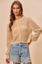 SO ME Open Knitted Button Down Cardigan Sweater Top