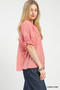 Umgee Smocked Yoke Blouse with Ruffle Sleeves