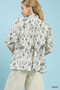 Umgee Mixed Print Button Front Top