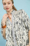 Umgee Mixed Print Button Front Top