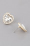 Heart Jewel Stud Earrings