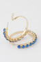 Half Jeweled Hoop Earrings