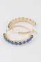 Half Jeweled Hoop Earrings