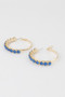 Half Jeweled Hoop Earrings