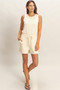 Drawstring Waist Sleeveless Romper​