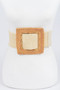 Oversized Bamboo Buckle Waist Elastic Belt​