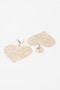 Flower Lace Heart Earrings