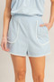Scallop Trim High-Waisted Shorts​​​