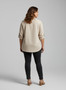 Sand Utility Button Front Shirt Tunic​​