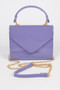 Enamel Faux Leather Single Handle Clutch