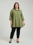 Sand Utility Button Front Shirt Tunic