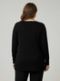 Mocha Button Cuff Ribbed Knit Tunic Top