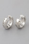 Half Jeweled Hoop Earrings​