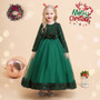 Kids Dresses Princess Dress Girls Long Sequin Dress Christmas Cosplay Costumes