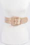 Micro Suede Wide Buckle Belt