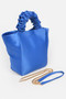 Satin Tote Bag W/Chain