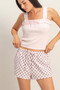 Polka Dot Drawstring Shorts​​​​