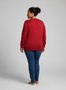 Burgundy Shimmer Detail Knit Tunic Top​​