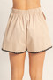 Scallop Trim High-Waisted Shorts​​