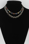 Multi Square Crystal Charm Necklace
