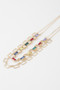 Multi Square Crystal Charm Necklace