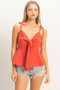 Tie Front Spaghetti Strap Top