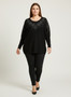 Midnight Sparkle Embellished Knit Tunic Top