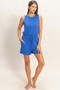 Drawstring Waist Sleeveless Romper
