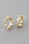 Jeweled Swivel Hoop Earrings