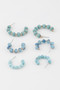 Crystal Bead Hoop Earrings Set