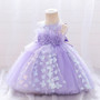 Girls Dress Pink Bow Princess Tutu Bow Mesh Party Dress