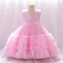 Children'S Dresses Girls' Puffy Mesh Dress Cascading Ruffles Dress Middle Children'S Princess Dress Show Dress