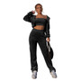 Women's Velvet Hoodie Sport Three-Piece Set