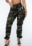 Women Denim Camo Cargo Pants