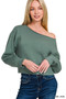 Zenana Fleece Boat-neck Sweatshirt