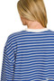 Zenana Striped Rib Banded Sweatshirt