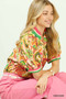 Umgee Jacquard Abstract Print Top