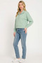 Zenana Scuba Half Zip Pullover With Kangaroo Pockets