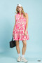Umgee Floral Sleeveless Tiered Dress