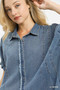 Umgee Washed Denim Oversized Top