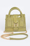 Enamel Top Handle Bag