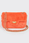 Faux Wool Flap Shoulder Bag
