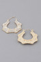 Rhinestone Shoehorn Hoop Earrings