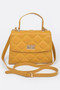 Quilted Top Handle Crossbody Bag
