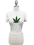 Cannabis Leaf Graphic Crop Tee​
