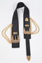 Multi Metal Chain Layered Stretch Belt