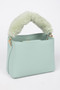 Faux Leather Fur Handle Bag