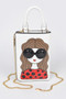 Character Printed Cross Chain Body Strap Bag