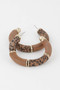 Leo Print Hoop Earrings